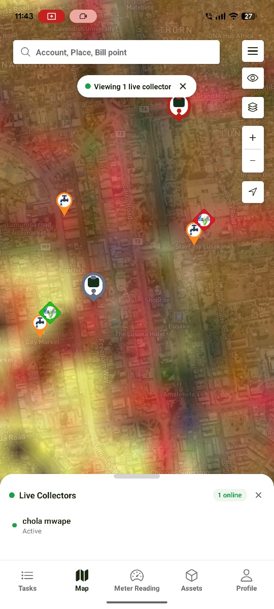 View Collectors popup on the map